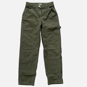 Aritzia Wilfred Free Olive Green Carpenter Utility Pants Size 4
